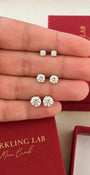Round Lab Diamond Studs