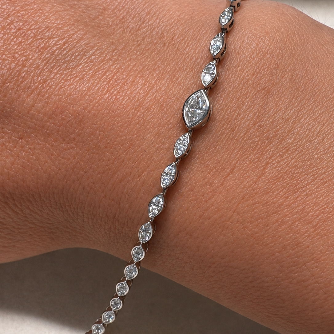 Marquise Diamond Tennis Bracelet