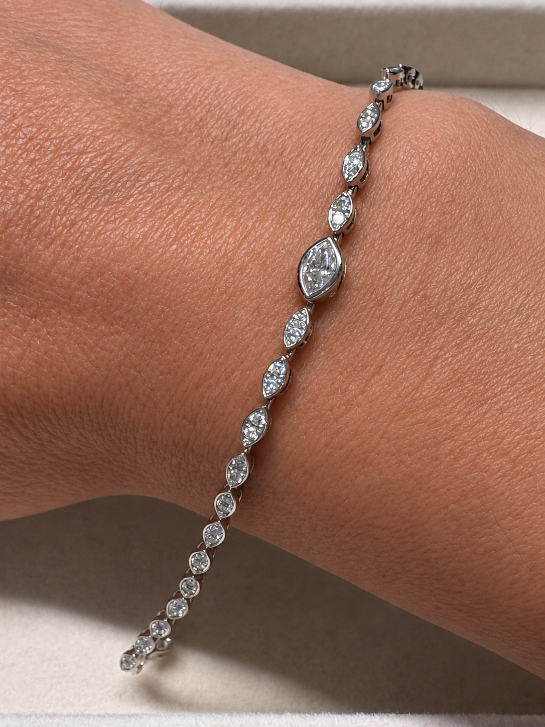Marquise Diamond Tennis Bracelet
