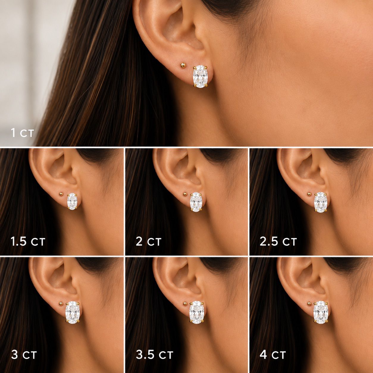 Oval Lab Diamond Studs