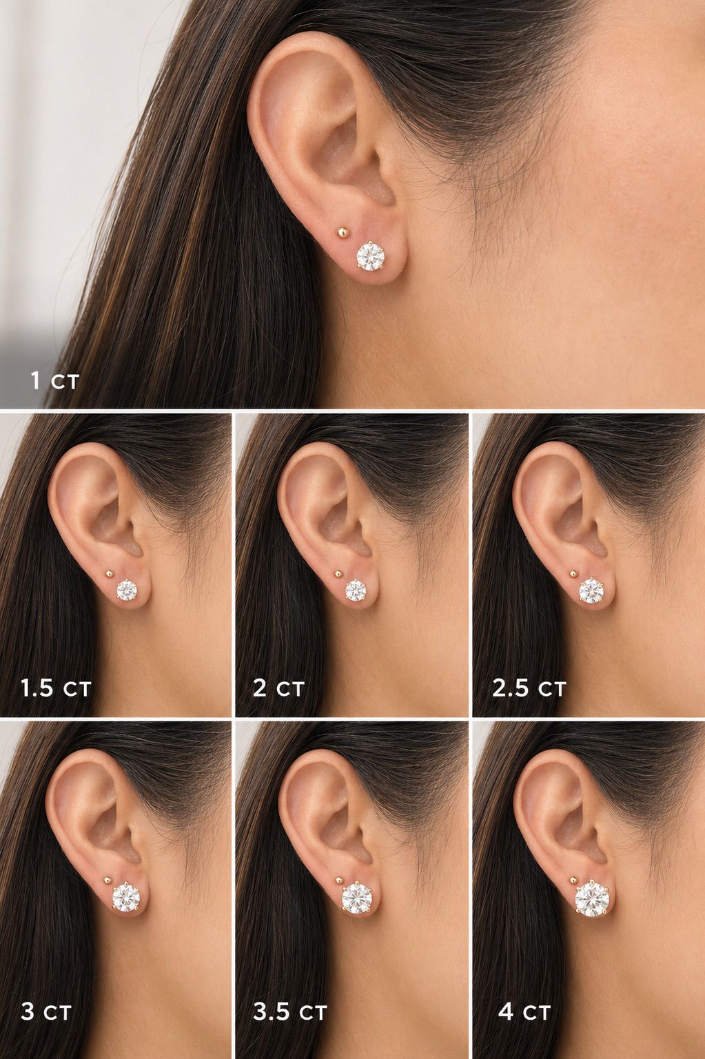 Round Lab Diamond Studs