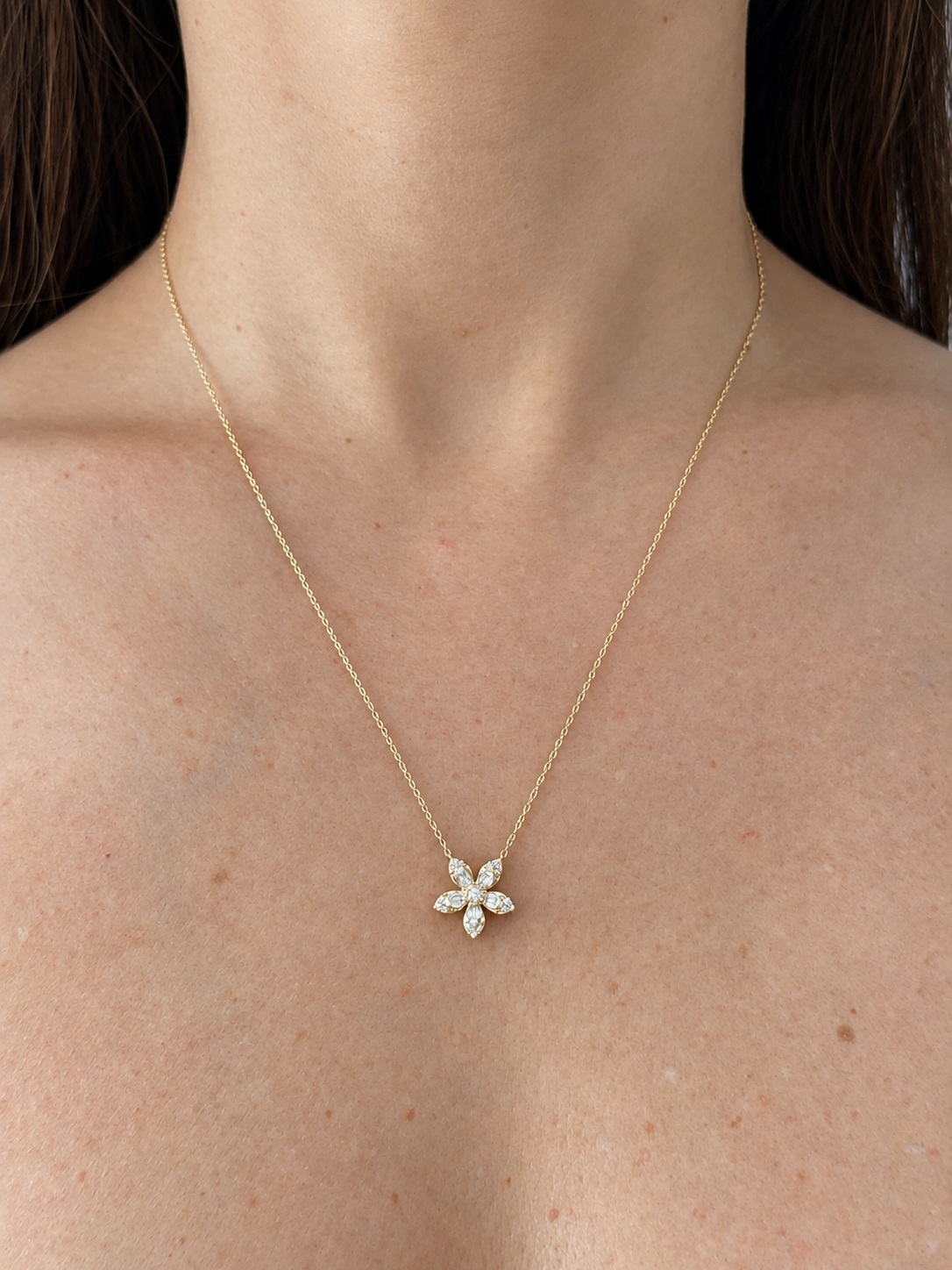 Yellow Marquise Bloom Necklace