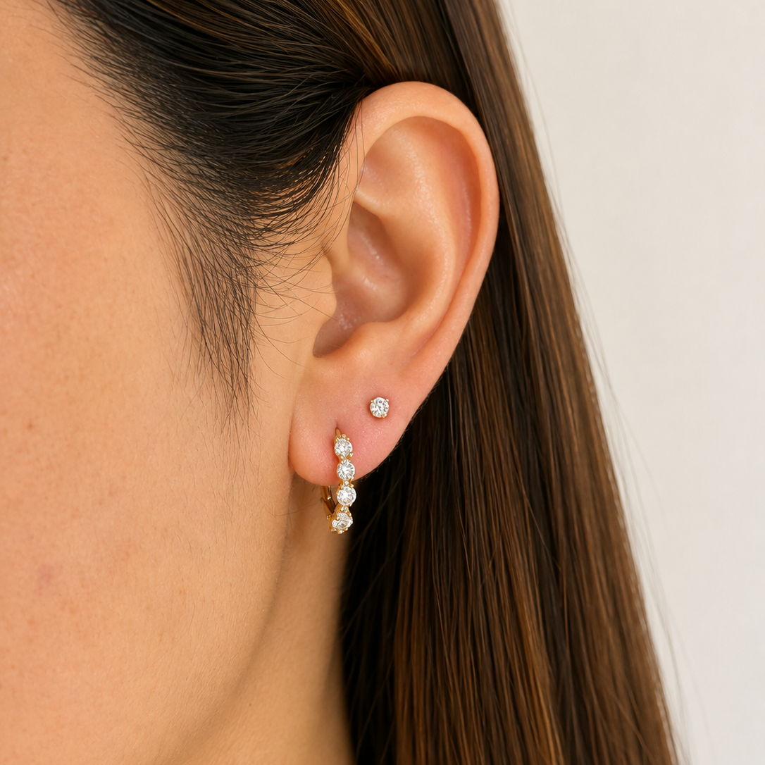Diamond Line Hoops