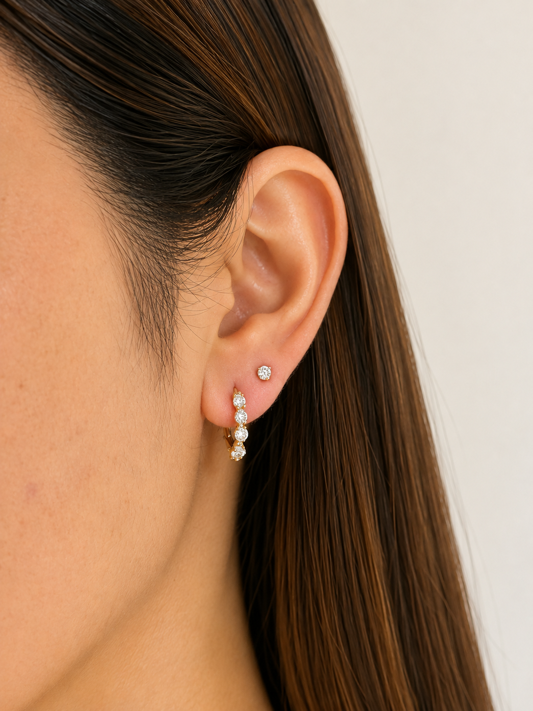 Diamond Line Hoops