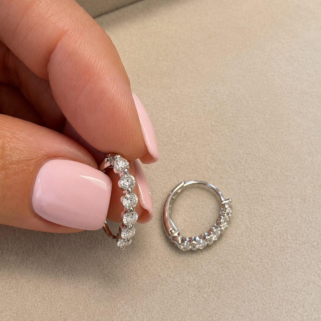 Diamond Line Hoops
