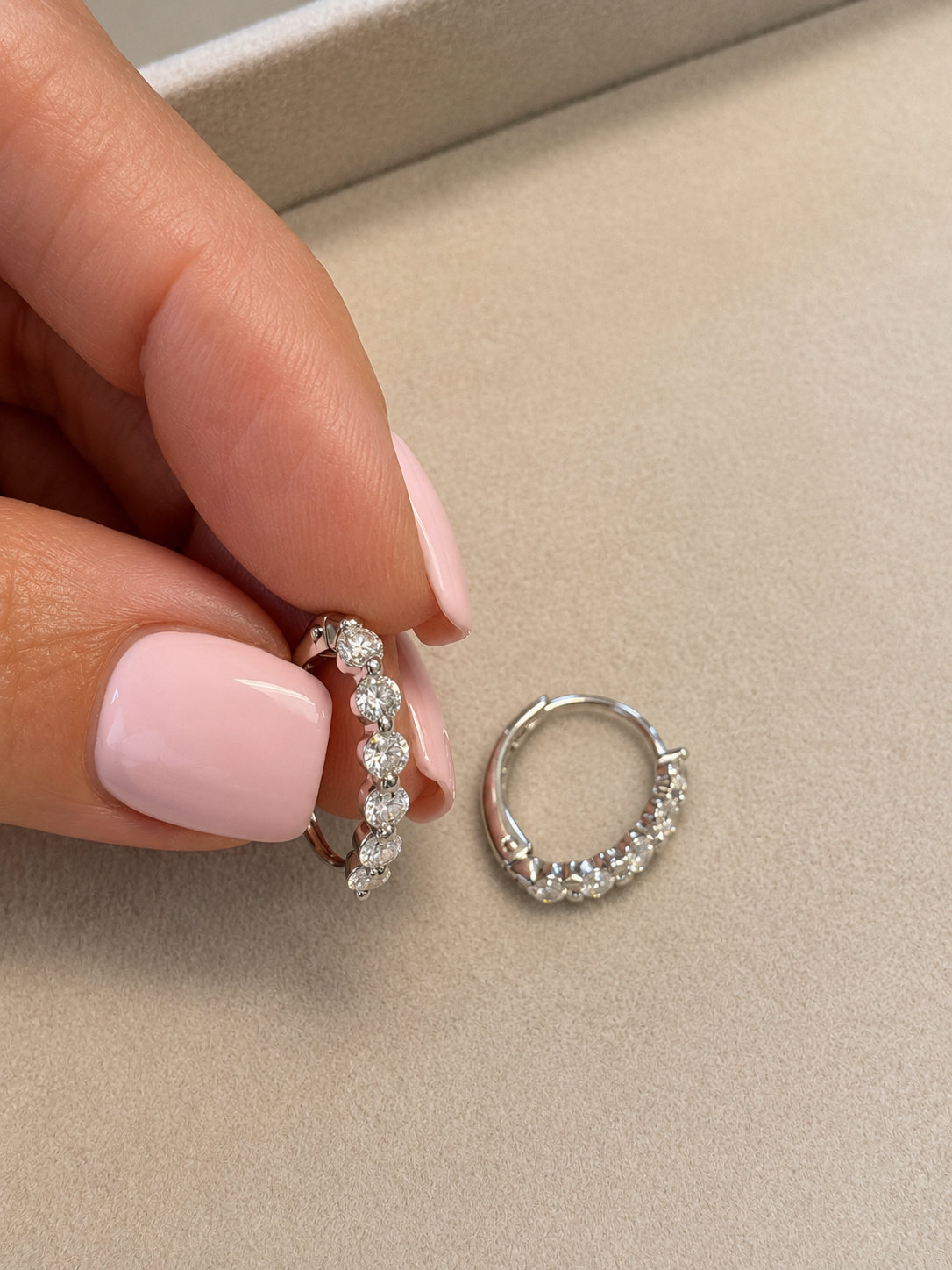 Diamond Line Hoops
