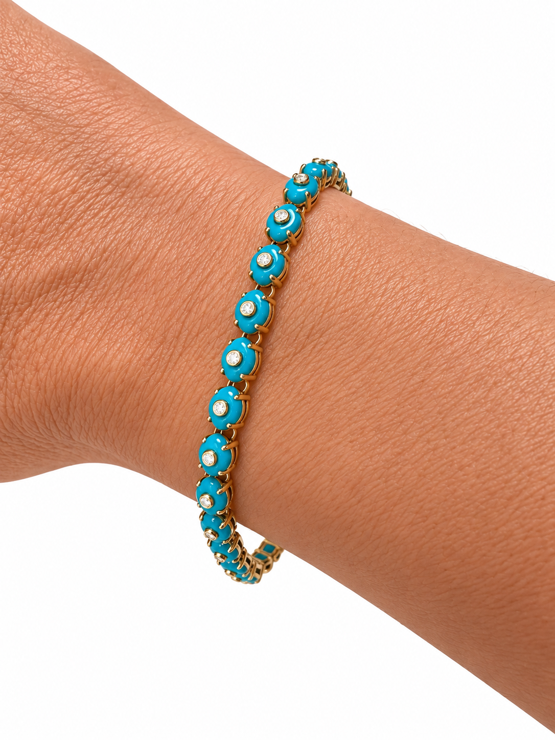 Turquoise Glow Tennis Bracelet