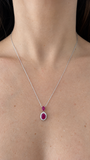 Ruby Halo Necklace