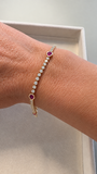Ruby Glow Tennis Bracelet