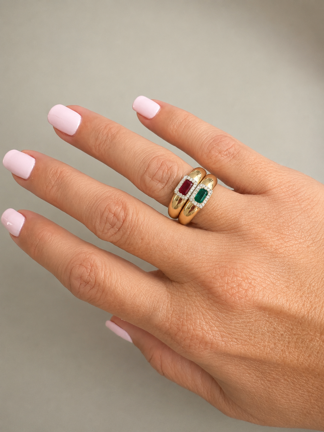 Ruby Diamond Signet Ring