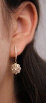Flower point Hoop Earrings