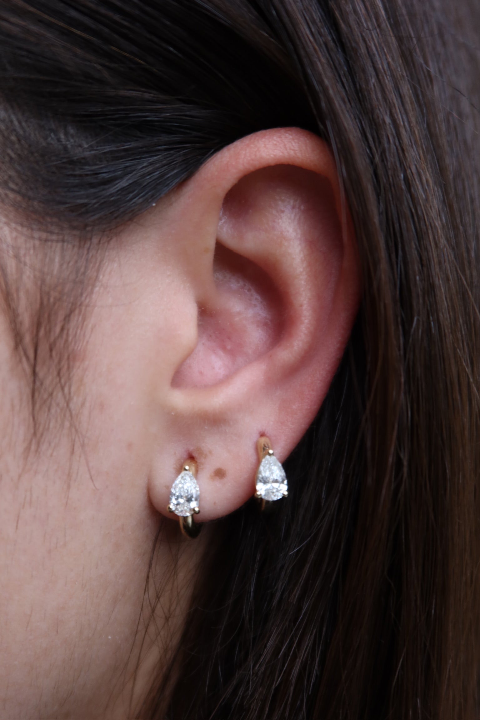 Diamond drops hoops