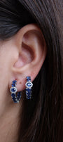 Sapphire Royal Hoops