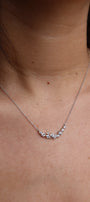 Multishape diamond smile necklace