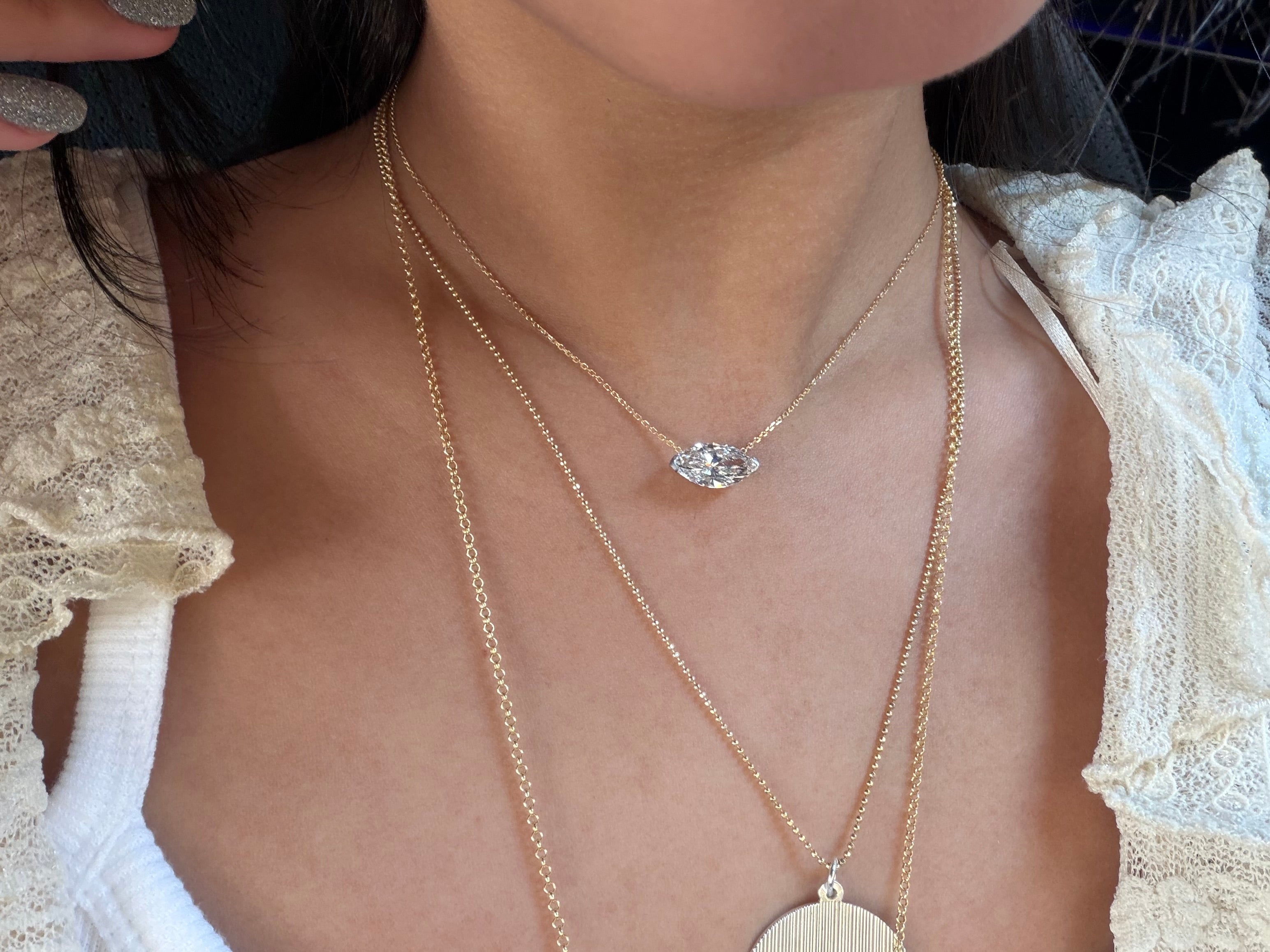 Marquise Floating Diamond