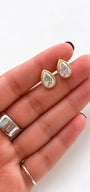 Pear Shaped in Bezel Lab Diamond Studs